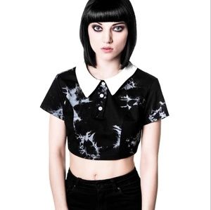 NWT Killstar Wednesday Crop Top